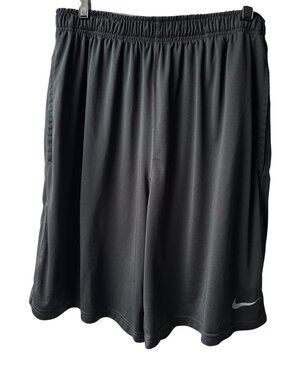 Size XL Nike Dri-FIT Athletic Shorts Black Elastic Waist Men’s